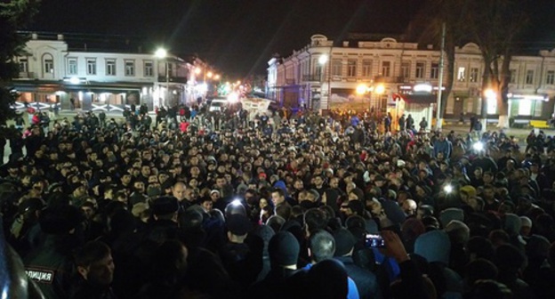 Protest against initiative to rename Ingushetia to Alania, Vladikavkaz, March 5, 2017. Photo by Alan Tskhurbaev for the 'Caucasian Knot'. 