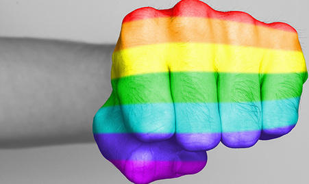 A symbol of the LGBT community. Photo https://lgbtnet.org/ru/content/sotrudnichestvo-mezhdu-lgbt-i-profsoyuznym-dvizheniyami-prodolzhaetsya