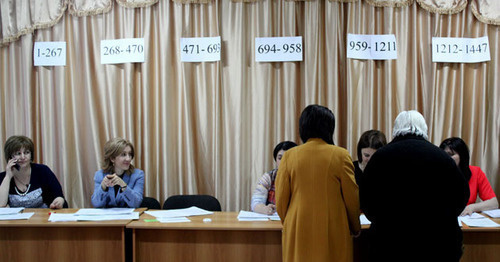 At polling station in Tskhinvali, April 9, 2017. Photo by Alan Tskhurbaev for the ‘Caucasian Knot’. 