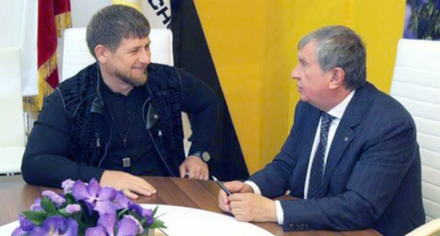 Ramzan Kadyrov and Igor Sechin. Photo: Openrussia.s3.amazonaws.com