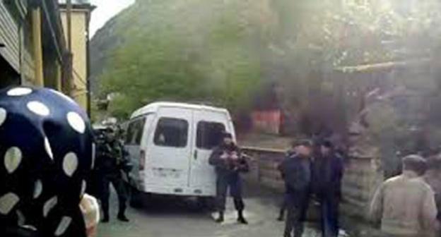 At the site of explosion in the village of Agvali, Tsumadin District, Dagestan, April 24, 2017. Still picture, video Republic of Dagestan: https://www.youtube.com/watch?v=6YcLsAtP040