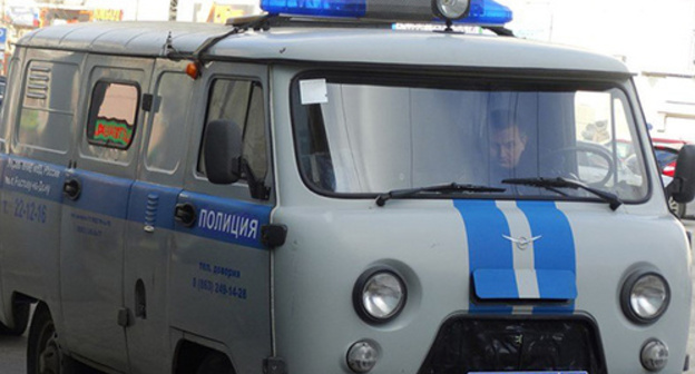 A police car in Rostov-on-Don. Photo http://privet-rostov.ru/incident/14135-na-stancii-rostov-glavnyy-zaderzhan-muzhchina-s-granatoy.html