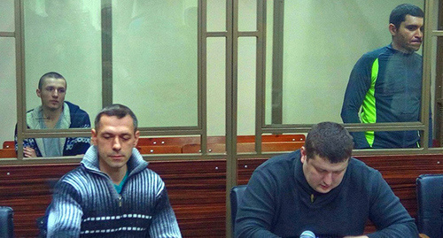 Arthur Panov and Maxim Smyshlyaev at the session of the North-Caucasian District Military Court. Photo by Konstantin Volgin for "Caucasian Knot"
