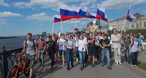 A walk of Alexei Navalny's supporters in Astrakhan. Photo by Yelena Grebenyuk for "Caucasian Knot"