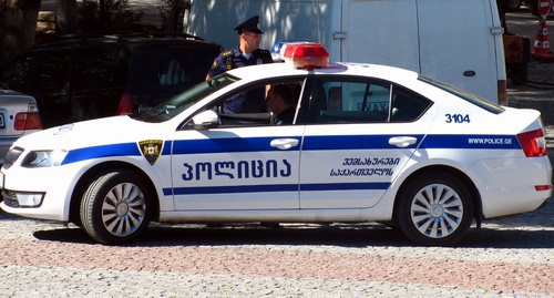 Police car in Kutaisi. Photo by Yulia Kasheta for the 'Caucasian Knot'. 
