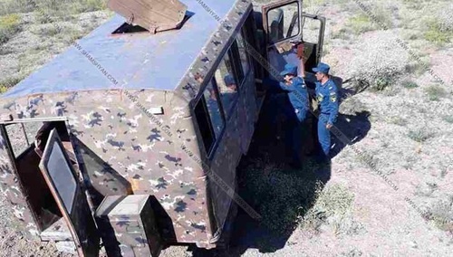 Bus of Armenian Ministry of Defence after road accident. Photo: http://shamshyan.com/hy/article/2017/06/24/1070793/