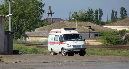 An ambulance car. Photo by Magomed Magomedov for "Caucasian Knot"
