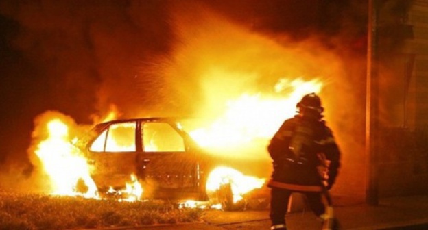 A burning car. Photo: http://70.mchs.gov.ru/operationalpage/operational/item/2681697