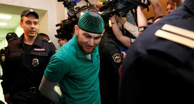 Shagid Gubashev in custody. Photo: REUTERS/Sergey Karpuhin