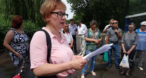 Tatiana Avacheva, member of the initiative group of miners. Photo by Vyacheslav Prudnikov for the Caucasian Knot. 