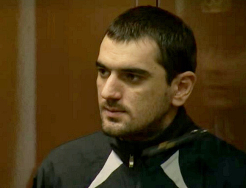 Aslan Cherkesov in the court, October 28, 2011. Screenshot of court video record, http://www.mos-gorsud.ru/news/?id=502