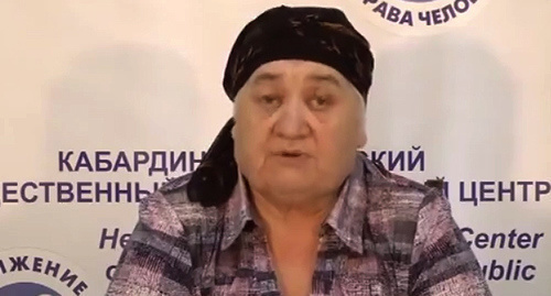 Sonya Cherkesova, Aslan Cherkesov’s mother. Photo: screenshot of the  "Video appeal of Aslan Cherkesov's mother to the Russian President", https://ok.ru/video/39744508260 