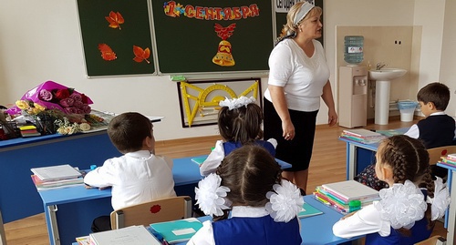 Day of Knowledge at a school in Ingushetia. Photo from the website of the Lyceum No. 1 in Sunzha