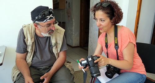 Project coordinator German Avakyan with participants of "Shushi. 48 Hours" project, Nagorny Karabakh, Shushi, June 30, 2017. Photo by Alvard Grigoryan for the Caucasian Knot. 