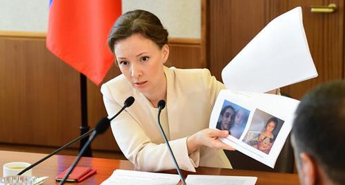 Anna Kuznetsova, the Children’s Ombudsperson in Russia. Photo http://www.deti.gov.ru/display.php?id=7736