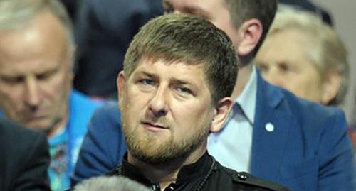 Ramzan Kadyrov during the hotline with the Russian President Vladimir Putin, Aprul 17, 2014. Photo: Kremlin.ru
