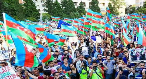 Rally of opposition in Baku, September 23, 2017. Photo Aziz Karimov for the Caucasian Knot.