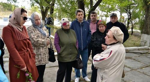 Participants of rally in memory of to Holocaust victims, Cherkessk, September 28, 2017. Photo by Vladimir Drevinsky.