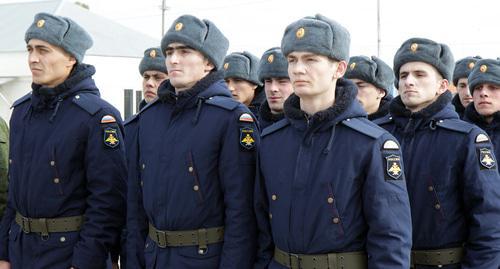 Recruits from Chechnya. Photo http://www.parlamentchr.ru/press-centre/fotoreportazhi/2679-500-prizyvnikov-iz-chechni-otpravilis-na-sluzhbu-v-ryady-vs-rossii