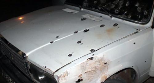 The car of the alleged militants. Photo https://05.мвд.рф/