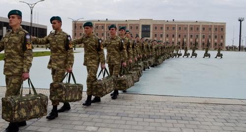 Soldiers of the Azerbaijani army. Photo http://mod.gov.az/ru/foto-arhiv-045/?gid=12837