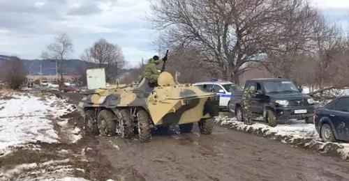 Special operation in the Cossack village of Zelenchukskaya, December 18, 2017. Photo: press service of the National Antiterrorist Committee. Photo: http://nac.gov.ru/