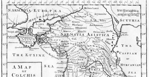 Map of Sarmatia Asiatica, London (1770). Photo: http://ru-wiki.org/wiki/Сарматия