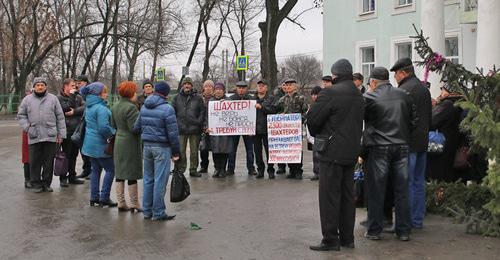 Miners' rally in Gukovo. Photo by Vyacheslav Prudnikov for the Caucasian Knot. 