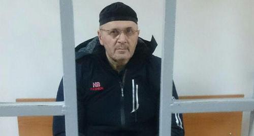 Oyub Titiev in the courtroom. Photo: HRC ‘Memorial’ press service. 