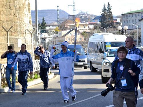 Final stage of Paralympic Torch Relay, Sochi, March 6, 2014. Photo by Svetlana Kravchenko for the Caucasian Knot. 
