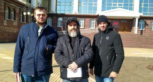 Mikhail Anisenko (centre) at the Astrakhan Regional Court, February 16, 2018. Photo by the Caucasian Knot correspondent. 