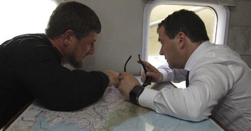 Ramzan Kadyrov (left) and Dmitry Medvedev. Photo: REUTERS/Dmitry Astakhov/RIA Novosti/Pool