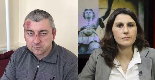 Sirazhudin Datsiev (left) and Ekaterina Sokiryanskaya. Collage by the Caucasian Knot. Photo: Ekaterina Sokiryanskaya, press service of Radio Liberty (RFE/RL)