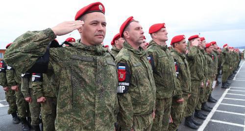 A military police battalion from Ingushetia. Photo http://www.ingushetia.ru/news/v_ingushetii_vstretili_vernuvshiysya_iz_sirii_batalon_voennoy_politsii/