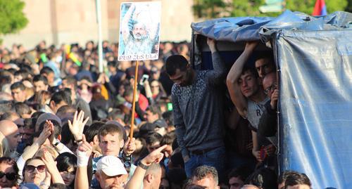 Opposition rally in Yerevan. Photo by Tigran Petrosyan for the Caucasian Knot. 