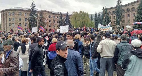 Opposition rally led by protest leader Nikol Pashinyan in Vanadzor, April 28, 2018. Photo by Tigran Petrosyan for the Caucasian Knot