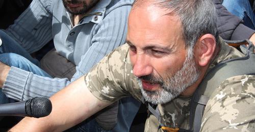 Nikol Pashinyan at the protest actions. Yerevan, April 2018. Photo by Tigran Petrosyan for the "Caucasian Knot"
