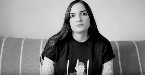 Lana Estemirova, the daughter of the rights defender Natalia Estemirova. Photo: screenshot of the video by the user HRC "Memorial" https://www.youtube.com/watch?v=vYHWuLFGUwY