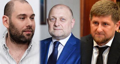 Semyon Slepakov, Djambulat Umarov, Ramzan Kadyrov. Photo: https://ru.wikipedia.org, collage by the "Caucasian Knot"
