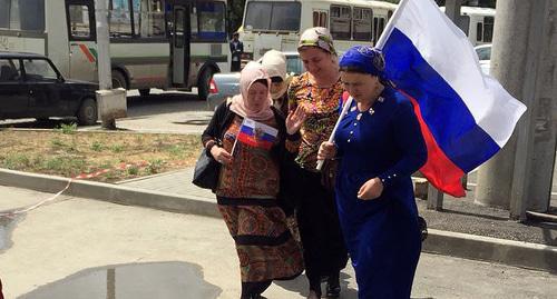 Participants of the rally held in Grozny on the occasion of the Day of Russia. Photo by the "Caucasian Knot" correspondent