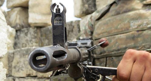 Machine gun sight. Photo by Alvard Grigoryan for the Caucasian Knot.