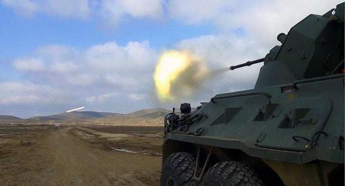 Military drills in Azerbaijan using new vehicles supplied to Baku by Russia, February 2018. Photo: press service of the Ministry of Defence of Azerbaijan. 