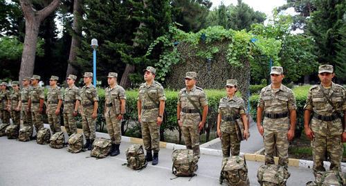 Soldiers of the Azerbaijani army. Photo: https://mod.gov.az/ru/news/v-vojskah-nachalsya-novyj-uchebnyj-period-23630.html
