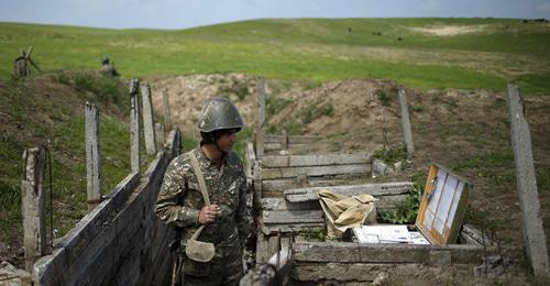 On the troops contact line in Nagorno-Karabakh. Photo: REUTERS/Staff