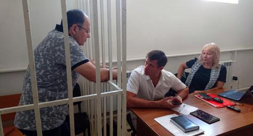 Oyub Titiev in the court room. Photo courtesy of the Human Rights Centre "Memorial"