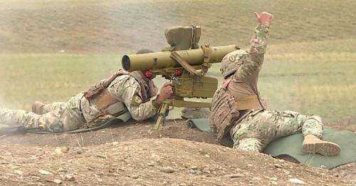 Military drills in Georgia. Screenshot: https://1tv.ge/ru/news/amerikanskie-dzhavelin-na-voennykh-uchenijakh-v-vaziani-foto-video/