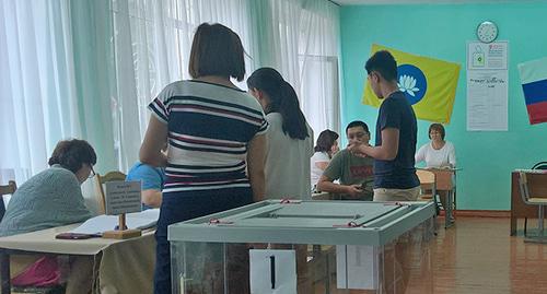 Voting in Elista, September 9, 2018. Photo by Badma Byurchiev for the Caucasian Knot