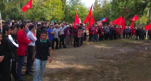 Rally against the pension reform in Makhachkala, September 23, 2018. Photo by provided to the Caucasian Knot by Ruslan Lugovoi