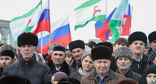 A rally in Magas. October 2018. Photo by the press service of the head of Republic of Ingushetia