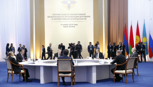 Meeting of CSTO Council in Astana, November 8, 2018. Photo: website of Armenia prime minister, http://www.primeminister.am/hy/press-release/item/2018/11/08/Nikol-Pashinyan-attended-CSTO-meeting/